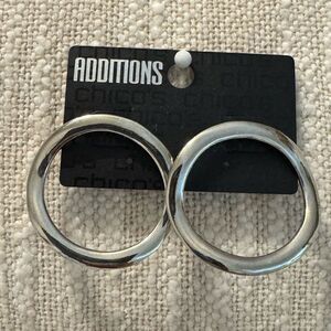 0165-Chicos Silver Hoop Earrings